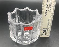 Vintage Mikasa Poinsettia Crystal Votive Candle Holder - Etsy