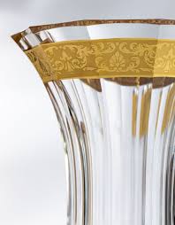 25.5 cm Gloria vase with oroplastic flowers | Moser