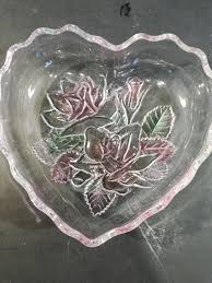 Studio Nova glass heart shaped candy dish approx. 5 3/4" x 1 3/4" VGC | eBay