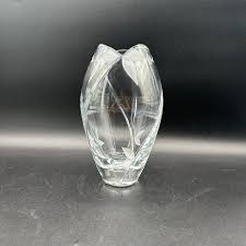 Mikasa Zephyr Swirl Glass Vase With Etched Leaves / Vintage ...