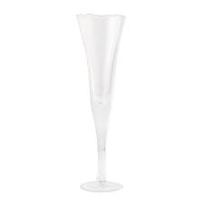 Large Scissor-Cut Glass Champagne Flute, 12 oz. - Hudson ...