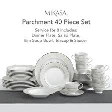 Parchment 40 Piece Dinnerware Set, Service for 8