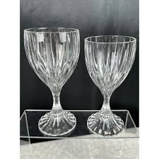 1990s Park Lane by Mikasa, Wine / Water Crystal Stemware Collection- 24 Pieces | Chairish
