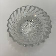 MIKASA Crystal RAINIER 9" Round Bowl Swirl Spiral Cut | eBay