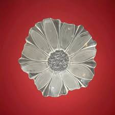 Vintage Mikasa 8" Frosted and Clear Crystal Flower Candy ...