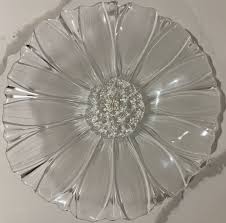 Vintage 12in MIKASA Sunflower Crystal Frosted Glass Germany ...