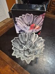 Mikasa Crystal Satin Frosted Tulips Small Serving Bowl 7" New in Original Box EX | eBay