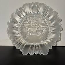 Mikasa Crystal Serving Bowl Winter Dreams Satin Frosted ...