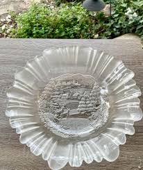 Vintage Mikasa Crystal Serving Bowl: Frosted Winter Dreams ...