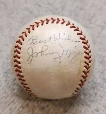 JSA VINTAGE JOHNNY MIZE SIGNED AUTO OFFICIAL AMERICAN LEAGUE ...