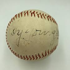 Beautiful Cy Young Single Signed American League Baseball ...