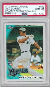 2010 Topps Chrome Wrapper RD Mike Stanton Refractor Rookie Card #190 PSA 10 QTTY | eBay