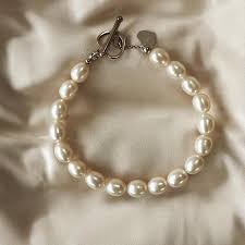 Freshwater Pearl Bracelet: Sterling Silver Heart Charm ...