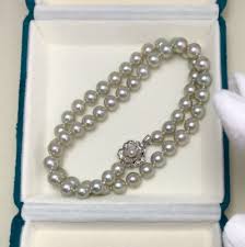 7mm+ Round Khaki Japanese Akoya pearl necklace sterling silver,17.3" | eBay