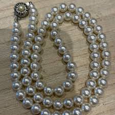 Jewelry | Vintage Sarah Coventry Faux Pearl Necklace Signed | Poshmark