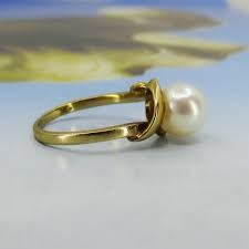Mid-Century Mikimoto Pearl Ring 14k c. 1960 – Bavier Brook