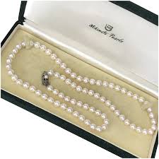 Mikimoto 23-3/4 Inch Cultured Pearl Necklace. For Sale at ...
