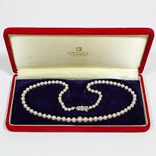 Mikimoto Pearls Vintage Graduated 20" Strand 14K White Gold Clasp Box One Owner | eBay