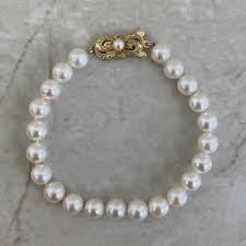 18k Yellow Gold Mikimoto Pearl Bracelet - EDJ