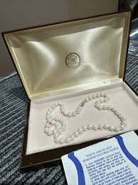 Seaborne CULTURED PEARLS, 17" Strand necklace 6.5-7mm 1970's ...