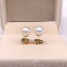 PERFECT Round 5-6MM AAA+ Real WHITE AKOYA PEARL STUD ...