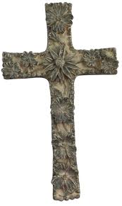 Resin Crucifix Religious Cross Floral Design 15” Jesus | eBay