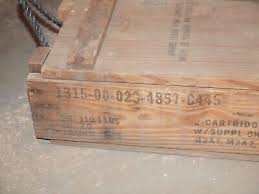 vintage original 1975 ~ 105mm Howitzer Cartridge Ammunition Ammo Box Wood Crate | eBay