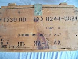 Buy Vintage U.S. Military Wooden Hand Grenade Crate - Box - Great for Firewood Storage Online in India - Etsy