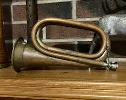 Antique Military Copper Bugle, Musical Instrument, Military ...