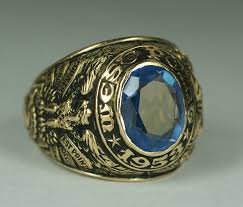 West Point 1953 14K Yellow Gold Military Academy Class Ring ...