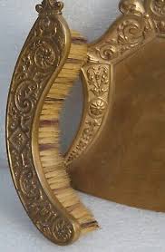 ANTIQUE ART NOUVEAU ENGLISH BRASS SILENT BUTLER WITH CRUMB ...