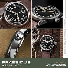 PRAESIDUS | Service Watch – Automatic Military Watch, Men's Military Watch – Stainless Steel Dial 38/42 mm, Leather/Nylon/Canvas Strap – Men's Automatic Watch, US Military Watch A-11, Black Dial | : Amazon.com.be: Fashion