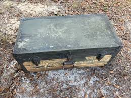 1946 Military Foot Locker Trunk With Insert for Sale in ...