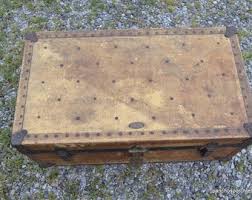 Vintage Trunk American Hardware Co Brown Black Low Profile ...