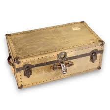 Korean War Vintage Foot Locker With 32x17x12 Soviet ...