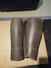 Vintage Leather Riding Spats Gaiters Shin Guards Calvary #2 ...