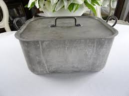 Steamer Aluminum Bread Box Original Condition Flower Pot ...