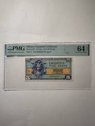 Military Payment Certificate Series 521 5 Cents First Printing | eBay