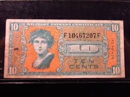 USA MPC Series 541 10 Cents Plate 49 7207# Military Payment Certificate Money | eBay