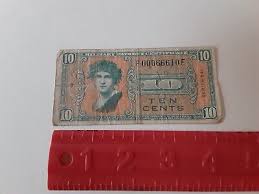 Military Payment Certificate 541 Series 10 cents Unique Low Serial #F 00066610 F | eBay