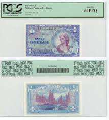 Military Payment Certificate Series 661 MPC PCGS 66PPQ $1 ...