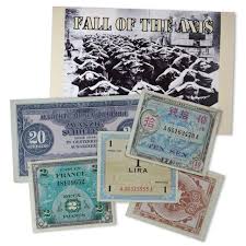 Fall of the Axis: Allied WWII Military Currency 5 Note Set ...