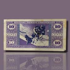 10 cent Military Payment Certificate Series 681 submarine and space walker | eBay