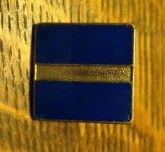 Blue Gold Military Uniform Lapel Pin - Vintage Enamel Stripe Square Badge Pin | eBay