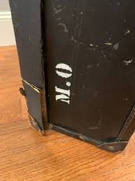 Vintage Black Leather Suitcase - Etsy