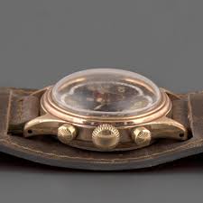 Lot - Mido, Rare Gold Plated MulticenterChrono Wristwatch, ca. 1945