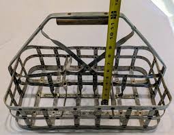 Antique Metal Milk Man 6 Bottle Carrier Dairy Farm Caddy | eBay