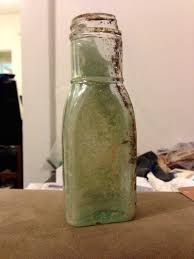 Old Glass Bottles and Items of Antiquity : Aqua Glass Horseradish Bottle [Owens-Illinois]