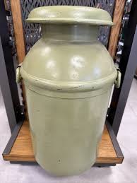 Staten Island NY 23” 40 Quarts Liquid Sealed Milk Can GREEN Metal Steel (B7) | eBay