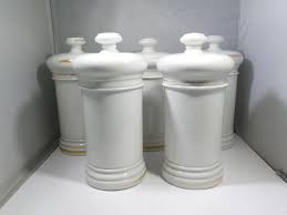 SET OF 5 ANTIQUE FRENCH PORCELIAN APOTHECARY ...